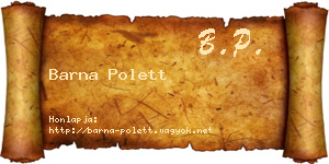 Barna Polett névjegykártya